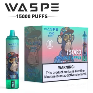 WASPE 15000 Puffs Double Apple Genopladelig Vape med LED