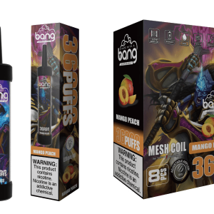 Drøm dig til troperne med Bang 36000 Puffs Mango Peach Den ultimative smagsoplevelse hos din e-cigaretbutik