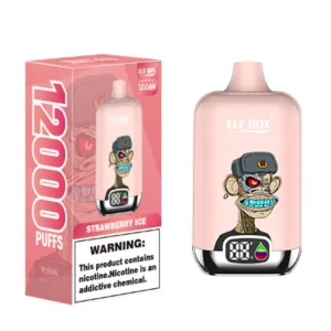 En frossen jordbærdrøm i din håndflade Oplev Elf Box Digital 12000 Strawberry Ice til den perfekte pause