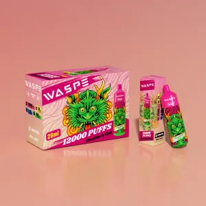 WASPE 12000 Digital Box Strawberry Kiwi En forfriskende, teknologisk og uimodståelig smagseksplosion