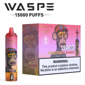 WASPE 15000 Puffs Strawberry Mango Eksklusiv Vape til den kræsne damper