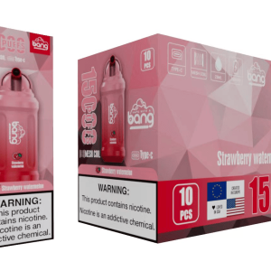 En frugteksplosion der aldrig ender Bang 15000 Puffs Strawberry Watermelon hos din e-cigaretbutik